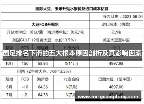 国足排名下滑的五大根本原因剖析及其影响因素